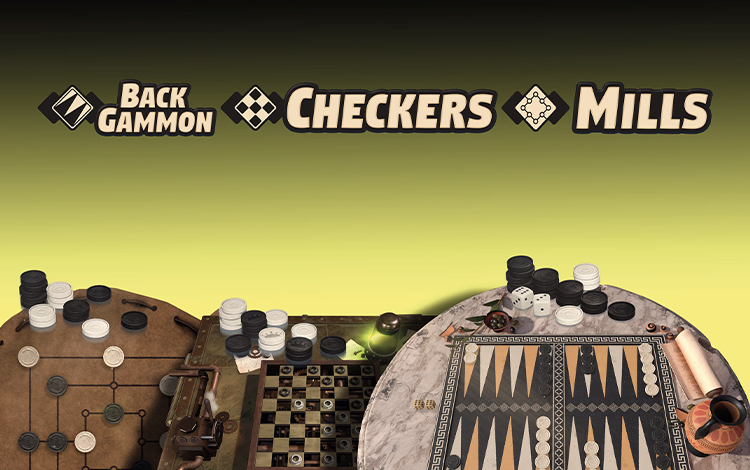 Backgammon + Checkers + Mills
